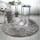 Tapis rond moelleux gris 80 cm 1