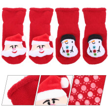 2 Pairs Toddler Cotton Socks Soft Warm Baby Socks for Newborns Comfortable Winter Footwear