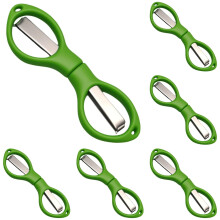 Tijeras plegables Tatuo de acero inoxidable: mini tijeras de viaje con forma de gafas, tijeras portátiles antioxidantes para el hogar, la oficina y