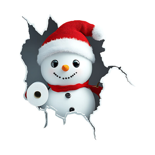 3D-julväggdekaler avtagbara vattentäta 1 set