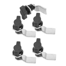 5Pcs Universal Black T Handle Lock Set with Cam Latch for Industrial Equipment