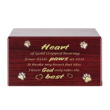 Pet Cremation Box for Dogs Cats Ashes Pet Memorial Urns with Carved Word Pet Coffins Box Keepsakes Ashes Box