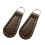 2 Pieces Zipper Pulls Pullers Zip Pulls Zipper Heads for Bag Boot Purses Luggage Coffee Amber Hoop 1