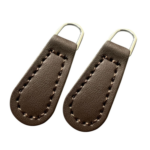 2 Pieces Zipper Pulls Pullers Zip Pulls Zipper Heads for Bag Boot Purses Luggage Coffee Amber Hoop