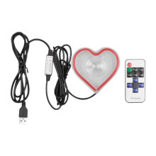 Heart Neon Sign – Heart-Shaped Atmosphere Light for Auto Interior, Dashboard, Trunk, Window, Entryway, Home, Proposals; Compatible with 12V DC