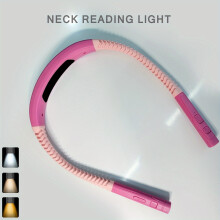 Lampe de lecture LED flexible à col rond, 3 couleurs, 5 niveaux de luminosité, USB
