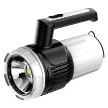 Lampe torche LED portable à lumière puissante, idéale pour le camping et les tentes. Compatible USB-C, sans électrodes, à intensité variable et