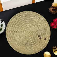 2pcs Steel Mesh Round Table Mats, PVC Waterproof Non-Slip Heat Insulating Place Mats, Compatible with European Tables