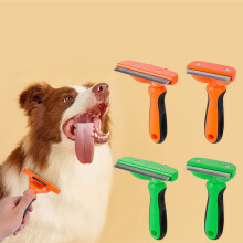 Brosse de démêlage pour animaux de compagnie, peigne en acier inoxydable vert pour chiens