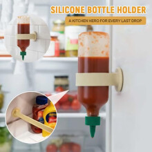 Silicone Bottle Holder Flexible Stand for Upside Down Condiment Storage Fridge and Pantry Space Saving Kitchen Organizer Gadget