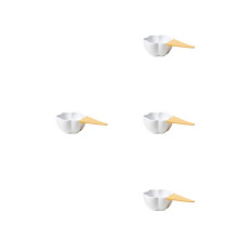 4Pcs Ceramic Small Dessert Bowls White Handled Fruit and Salad Bowls