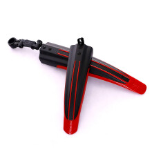 Schwarzes und rotes Fahrradkotflügel-Set für Mountainbike, spritzwassergeschützt, PP-Material