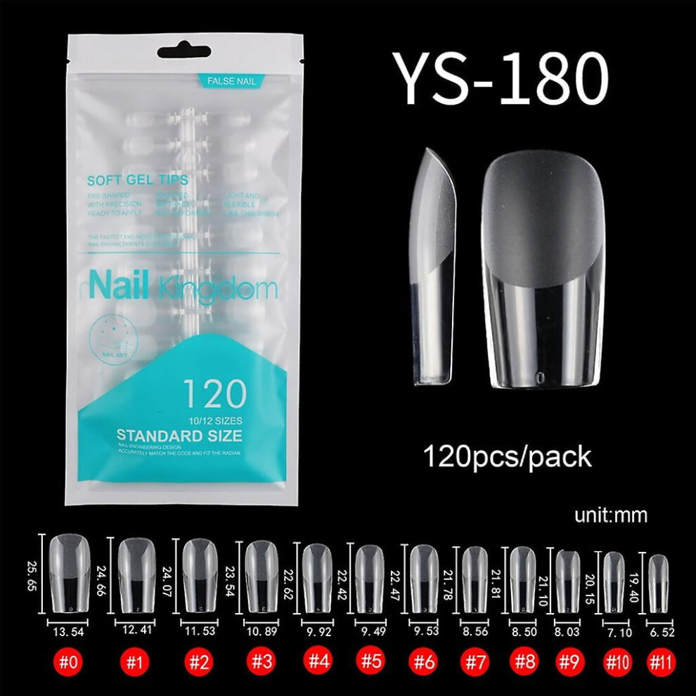 120x Press On False Nails Full Cover False Nail Tips Almond Artificial Nail Tips