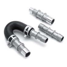 Aluminium motorverwarming bypass kit met 5/8" en 3/4" slang