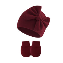 Ensemble bonnet et moufles en coton pour bébé fille, taille prématurée