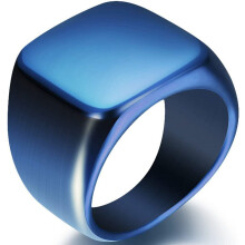 Stainless Steel Signet Ring Black Silver Gold 1 Piece