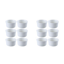 12Pièces Bols Soufflé En Céramique Haute Résistance Pour Four