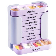 Home Decor Stay on Track 7 Day Dication Organizer Weekly P Ill Organizer 7 Stackable Compartments Four A Day Morning Noon Evening and Bedtime