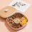 Round Plastic 4-Compartment Serving Tray with Lid – for Candy, Nuts, Appetizers – Compatible with Standard Storage Systems 1