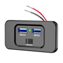 USB zásuvka pro obytné vozy, nástěnný držák 12 V, duální port 72 W
