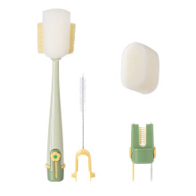Juego de cepillos portátiles 5 en 1 para botellas: limpiador multiusos para vasos y tapas, compatible con botellas de agua y vasos.