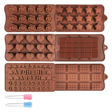 Molde de silicona para barras de chocolate, molde para hornear, moldes de fondant para barras rellenas de chocolate, postres, snacks, dulces