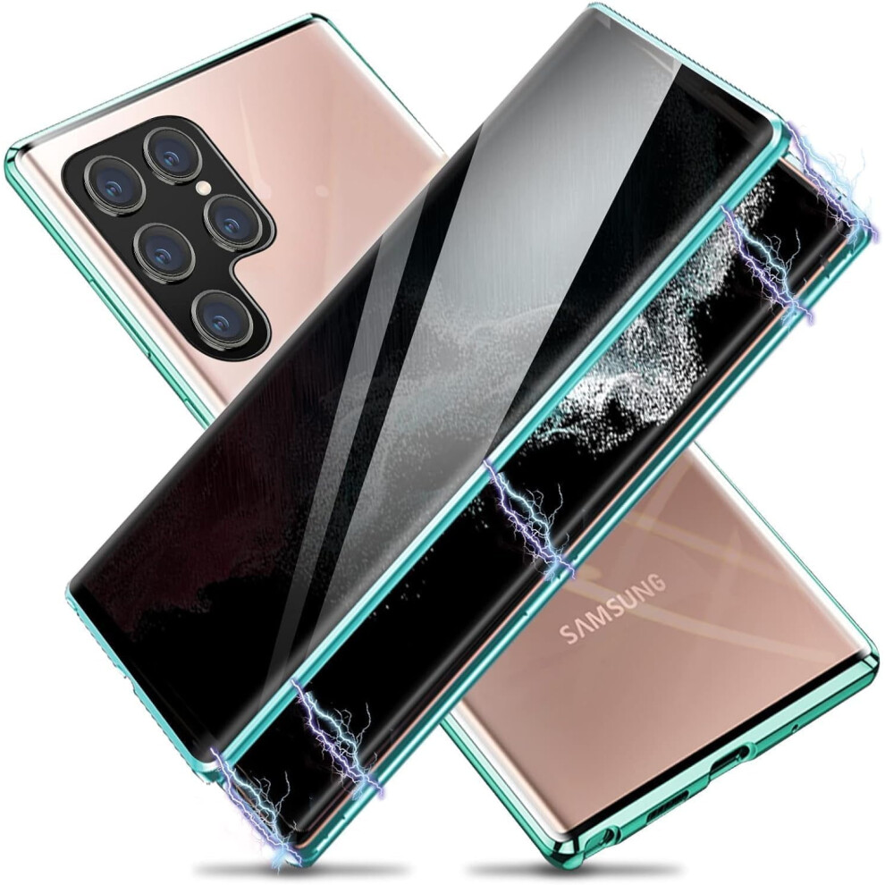 Tempered Glass Case For Samsung Galaxy S22 Ultra Green 913466090570