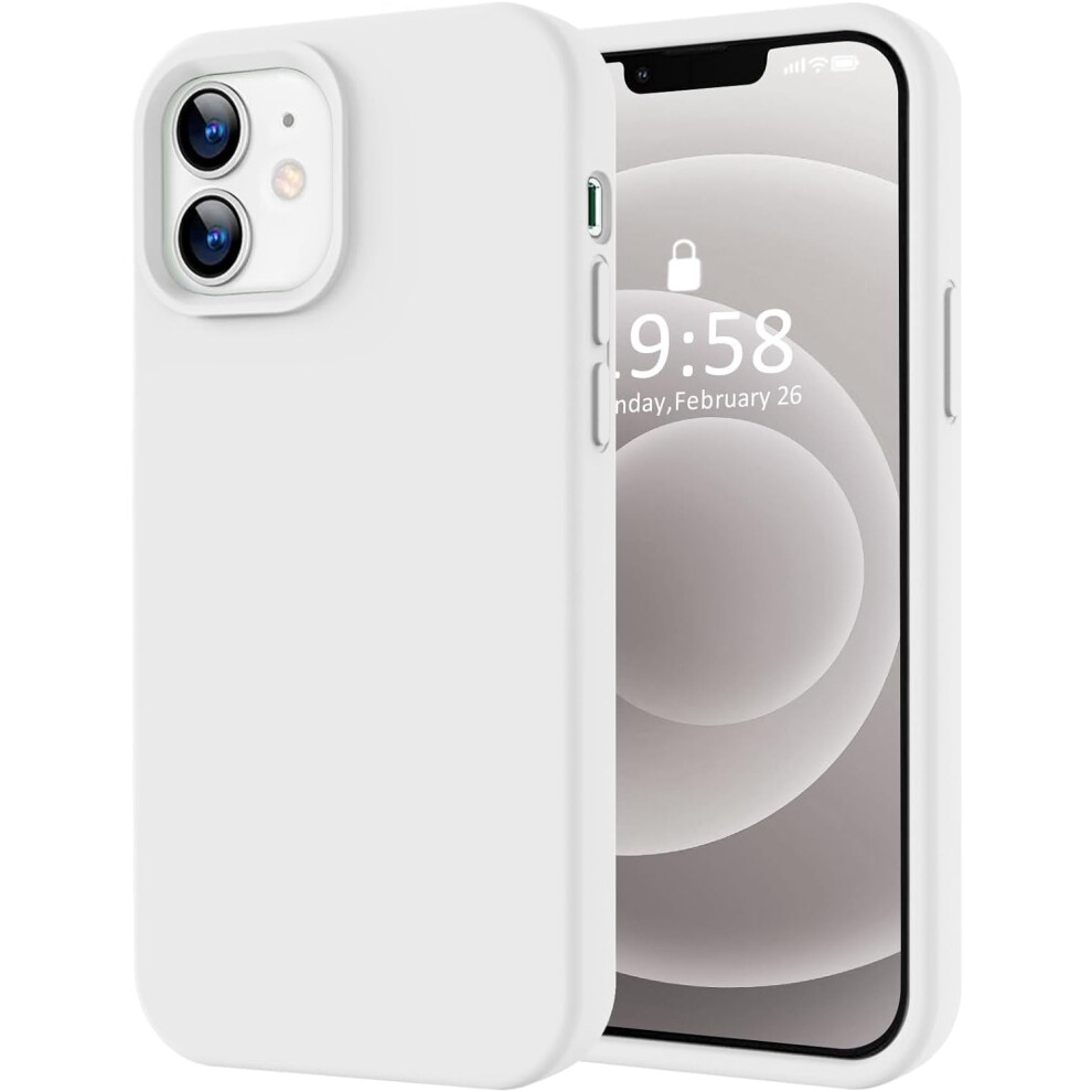 Premium Silicone Iphone 12 & 12 Pro Case (6.1") Â Soft Microfiber Lining, Shockproof, Anti-Scratch, White 9402001246042