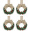 Mini couronne de Noël pour armoires, 12,7 cm (4 pièces) 1
