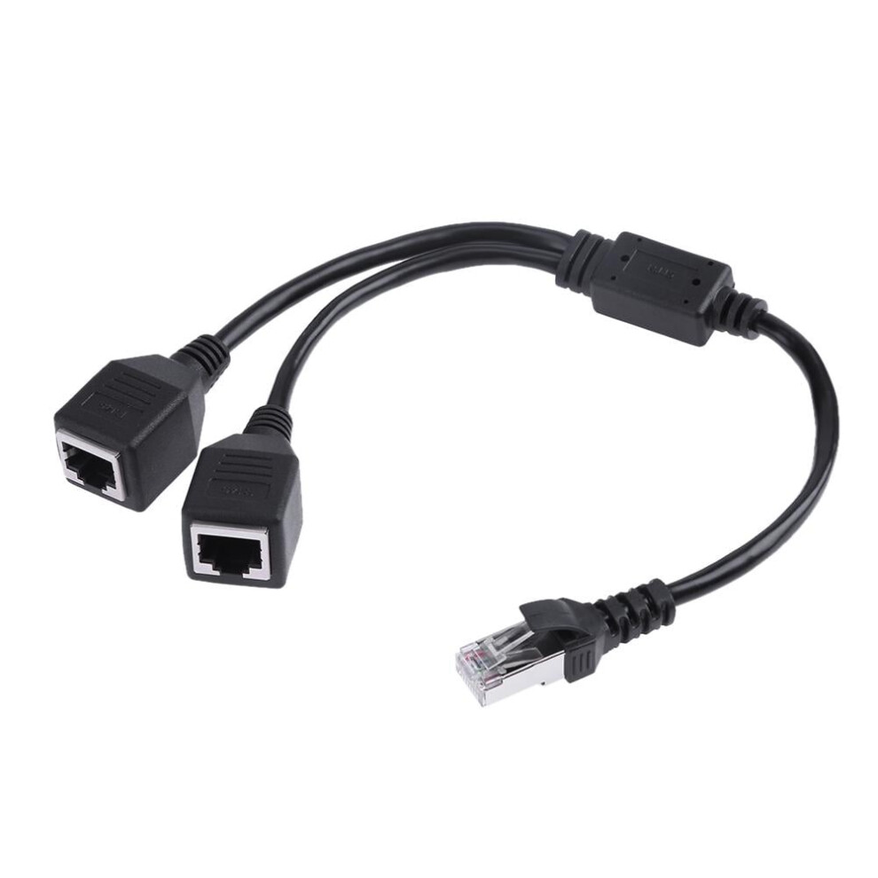 Rj45 Male To 2 Female Splitter Dsl Lan Network Ethernet Adapter Cable 9027700554337