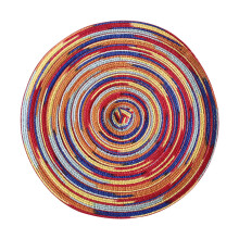 Round Cotton Placemats in Glam, 15 inch Diameter, Plate Mat, Pot Holders, Hot Pads, Hot Mats, Boho, Farmhouse, Mid Century Modern, Kitchen Decor