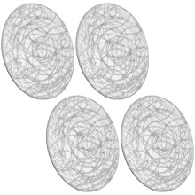 PVC-Getränkeuntersetzer-Set, goldfolienfarben, hitzebeständig, 4-teilig