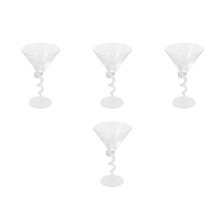 4Pcs Blue Party Cocktail Glasses Stylish Home Wine Drinking Cups