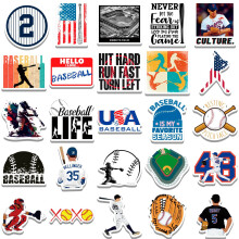 50 Pieces Baseball Sport Stickers for Adult, Cool Baseball Sport Waterproof Vinyl Decal for Kids Teens Laptop Skateboard Water Bottle Phone Case
