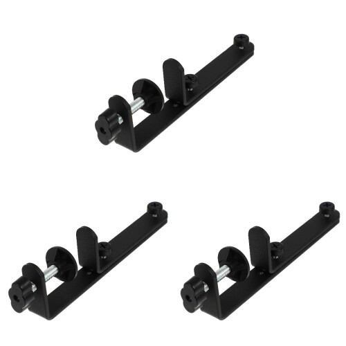 3Pcs Black Iron Hole Board Storage Racks Reliable Home Fixing Stands