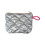Silver PU quilted pouches space-saving design 1 pack 1