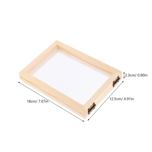 molde para fabricar papel de madera con marco y malla, kit diy 1