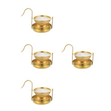 4Pcs Golden Stainless Steel Loose Tea Steeper Kitchen Infuser