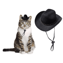 Καπέλο Cowboy για Σκύλους και Γάτες Μαύρο M