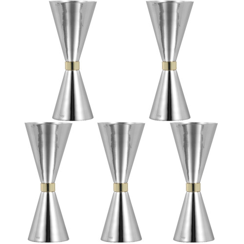5Pcs Stainless Steel Bar Accessory Cocktail Jigger Wine Measuring Cup