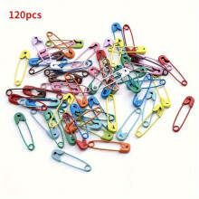 120pcs Assorted Candy-Colored Safety Pins - Small Secure Locking Pin Brooches for Clothing & Accessories Fun & Stylish Accessory Mix