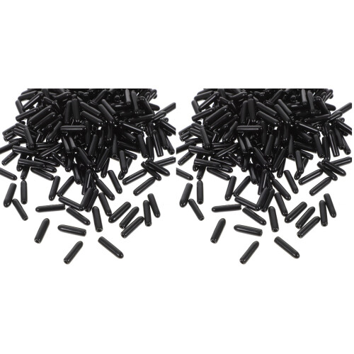1000Pcs Black Dome Bolt Caps Rubber Covers for Screw Protection