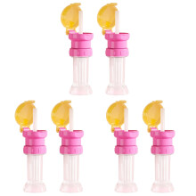 6Pcs Baby Bottle Straw Caps Red Spill Proof Lid for Toddler Drinks