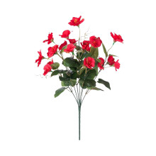Fleurs d'hibiscus artificielles en plastique, 7 tĂŞtes, 40 cm
