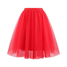 Women's A-Line Tutu Skirt Knee Length Elastic Waist