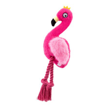 Plüss Flamingo Rágójáték Nyikorgással Kutyáknak