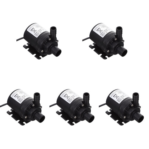 5Pièces Booster Silencieuse Noire Pour Circulation D'eau
