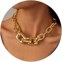 Massive Goldkette für Damen, anlaufgeschützt, dicker Choker
