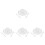 4Sets White Toddler Plates Plastic Divided Food Dish Durable Reusable 1