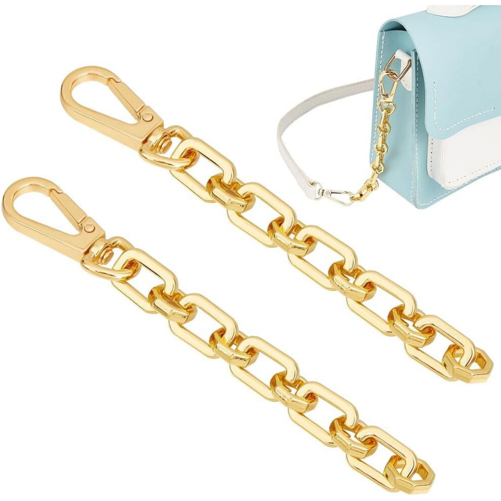 2Pcs Golden Alloy Bag Extender Chains, 14.35Cm, With Swivel Snap Hook Â Compatible With Bag Straps 9027700098817